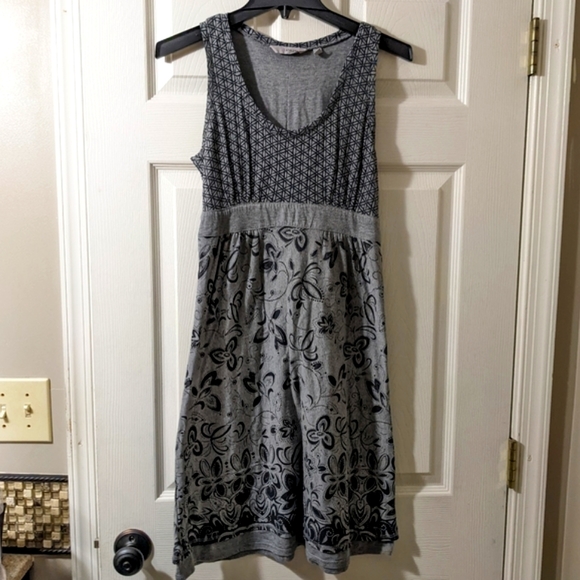 Athleta Dress Vyasa Asphalt Gray Tiger Lily Sleeveless Floral - Picture 3 of 10